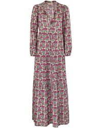 Mc2 Saint Barth - Nadja - Long Dress With Flower Pattern - Lyst