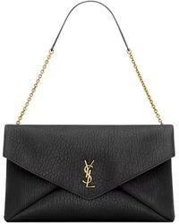 Saint Laurent - Cassandre Xxl Envelope Pouch On Chain In Lambskin Bags - Lyst