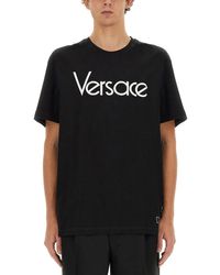 Versace - T-shirt With 1978 Re-edition Logo - Lyst