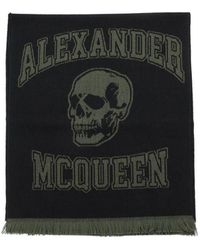 Alexander McQueen - Varsity Logo Wool Scarf - Lyst