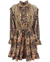 Etro - Wool And Silk Paisley Naif Dress - Lyst