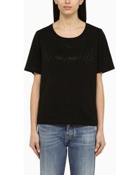 DSquared² - Black Cotton Crew Neck T Shirt With Logo - Lyst