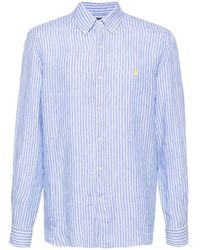 Polo Ralph Lauren - Logo-embroidered Striped Linen Shirt - Lyst