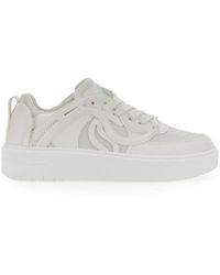 Stella McCartney - Lace-up Embossed Logo Sneakers - Lyst