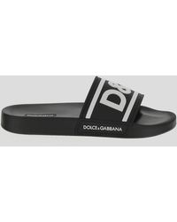 Dolce & Gabbana - Technical Logo Embossed Slides - Lyst