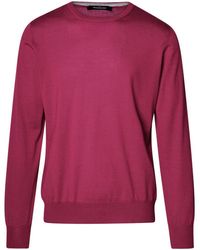 Gran Sasso - Burgundy Cashmere Blend Sweater - Lyst