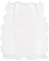 Fendi Leather Mini Skirt - White