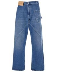 JW Anderson - Light Jeans With Twisted Design And One Front Patch Pocket - Lyst