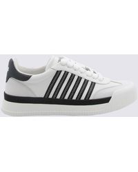 DSquared² - White And Black Leather New Jersey Sneakers - Lyst