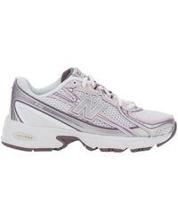New Balance - Low Top Sneakers With Logo Patch On Side And Tongue And Perforated Panels - Lyst