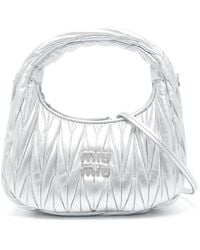 Miu Miu - Wander Small Leather Hobo Bag - Lyst