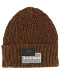 MM6 by Maison Martin Margiela - Beanie Hat With Logo - Lyst