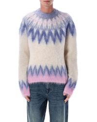 Isabel Marant - Nicolas Mohair Blend Sweater With Fair Isle Pattern - Lyst