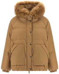 Yves Salomon - Fur Insert Down Jacket - Lyst