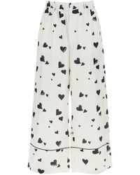 Marni - Pajama Pants With Bunch Of Hearts Motif - Lyst