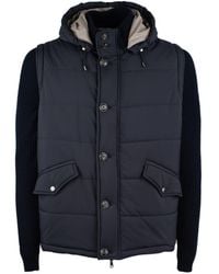 Barba Napoli - Jacket With Removable Knit Sleeves - Lyst