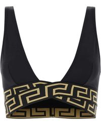 Versace - Greca Border Bikini Top - Lyst
