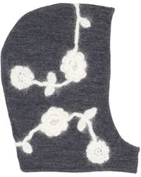 Ganni - Balaklava With Crocheted Flowers - Lyst
