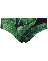 Dolce & Gabbana - Banana Leaf Print Swim Trunks - Lyst