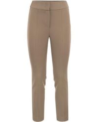 Peserico - Skinny Fit Trousers In Viscose And Cotton - Lyst
