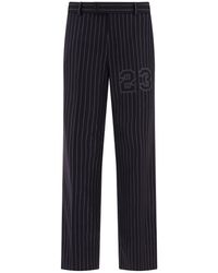 Off-White c/o Virgil Abloh - Off- "23" Pinstriped Trousers - Lyst