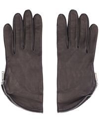 DSquared² - Nappa Leather Gloves With Decorative Zip - Lyst