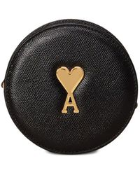Ami Paris - Leather Round Paris Paris Crossbody Bag - Lyst
