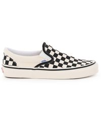 vans checkerboard blue and white