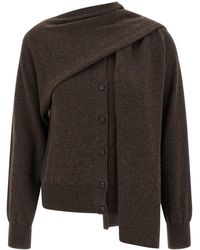 Ferragamo - Mélange Cashmere Cardigan - Lyst
