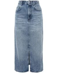 Isabel Marant - Tilauria Denim Skirt With Faded Effect - Lyst