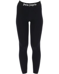 Palm Angels - Sporty Leggings With Branded Stripe - Lyst