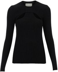 Isabel Marant - 'zana' Cut-out Sweater In Ribbed Knit - Lyst