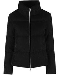 Herno - Short Velvet Down Jacket - Lyst