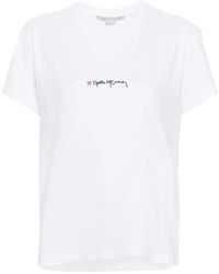 Stella McCartney - Logo-Embroidered Cotton T-Shirt - Lyst