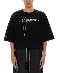 Rick Owens X Champion - Tommy Cropped T-shirt - Lyst