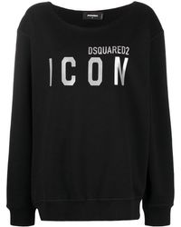 DSquared² Icon Print Sweatshirt - Black