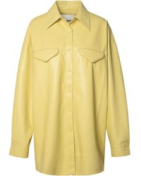 Nanushka - 'kaysa' Lime Polyurethane Shirt - Lyst