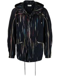 Saint Laurent - Crinkle-effect Tie-dye Windbreaker Jacket - Lyst