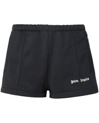 Palm Angels - Black Polyester Sporty Shorts - Lyst