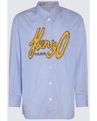 KENZO - Light Blue Multicolour Cotton Shirt - Lyst