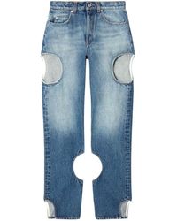 Off-White c/o Virgil Abloh - Meteor Cut-out Straight-leg Jeans - Lyst