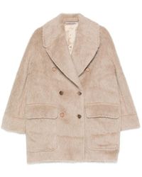 Tagliatore - Double-Breasted Alpaca-Wool Blend Coat With Wide Lapels - Lyst