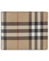 Burberry Vintage Check Leather Wallet - Brown