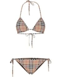 Burberry - 'vintage Check' Bikini Set - Lyst