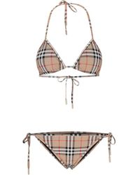 Burberry - 'vintage Check' Bikini Set - Lyst