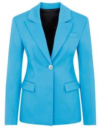 The Attico - Blue Virgin Wool Blazer Jacket - Lyst