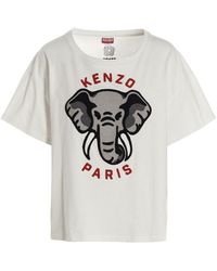 KENZO - Logo Embroidery T-Shirt - Lyst