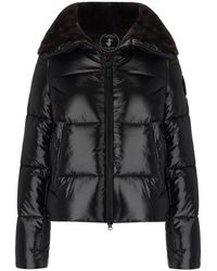 Save The Duck - Moma Black Cropped Padded Jacket - Lyst