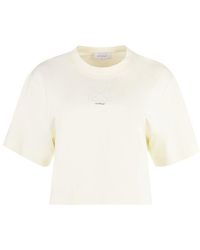 Off-White c/o Virgil Abloh - Off- Logo Detail Cropped T-Shirt - Lyst