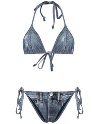 Acne Studios - Denim Print Bikini Set - Lyst